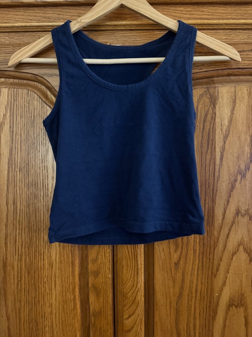 Classic Navy Crop Tank Top - Women's Crop Top